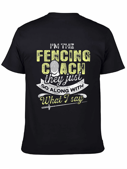 Camiseta Negra Soy el Entrenador de Esgrima