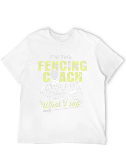 Camiseta Negra Soy el Entrenador de Esgrima