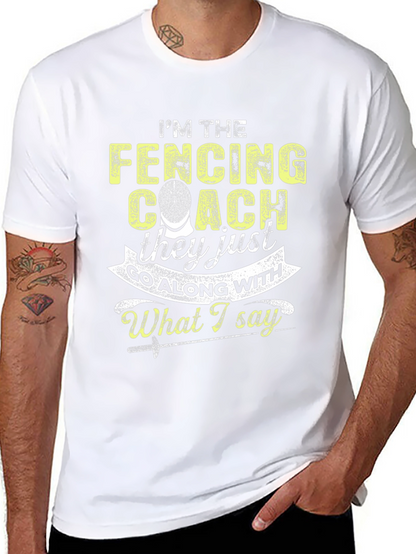 Camiseta Negra Soy el Entrenador de Esgrima