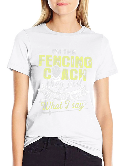 Camiseta Negra Soy el Entrenador de Esgrima