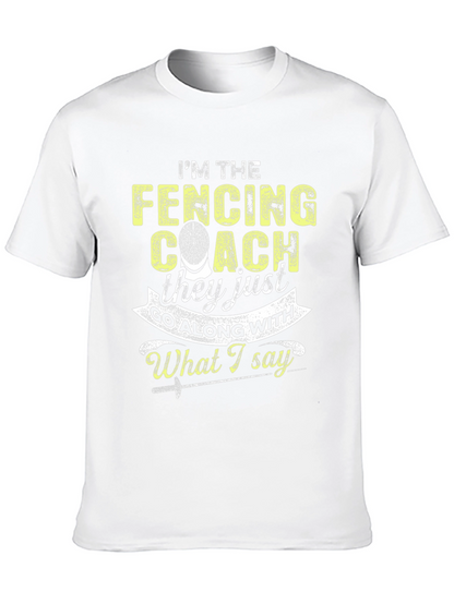 Camiseta Negra Soy el Entrenador de Esgrima