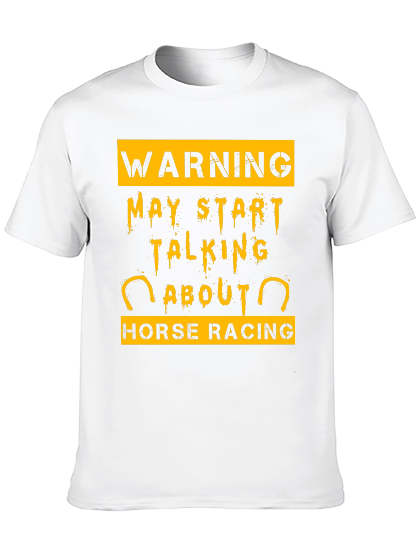 Camiseta Negra Warning Horse Racing