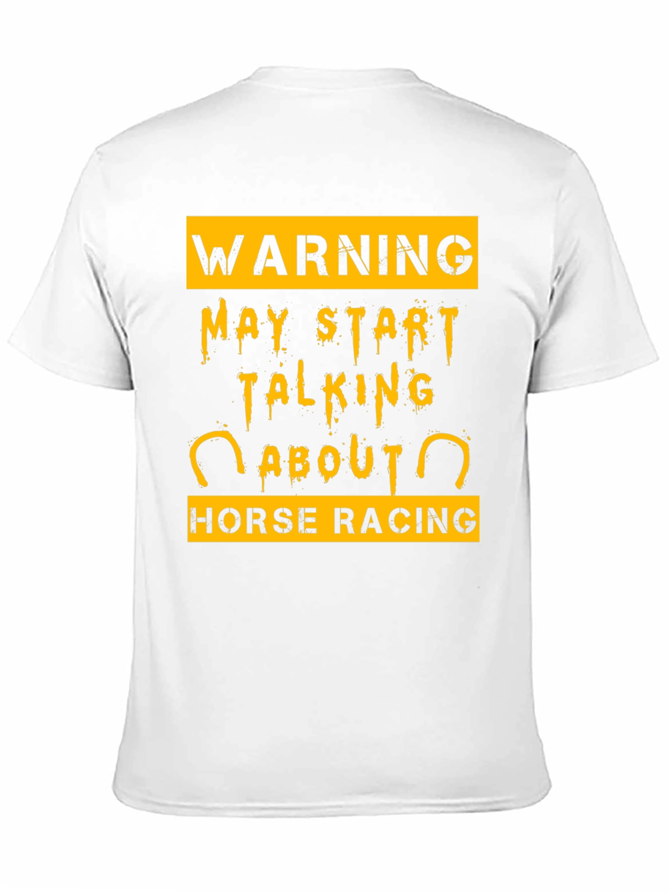Camiseta Negra Warning Horse Racing