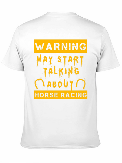 Camiseta Negra Warning Horse Racing