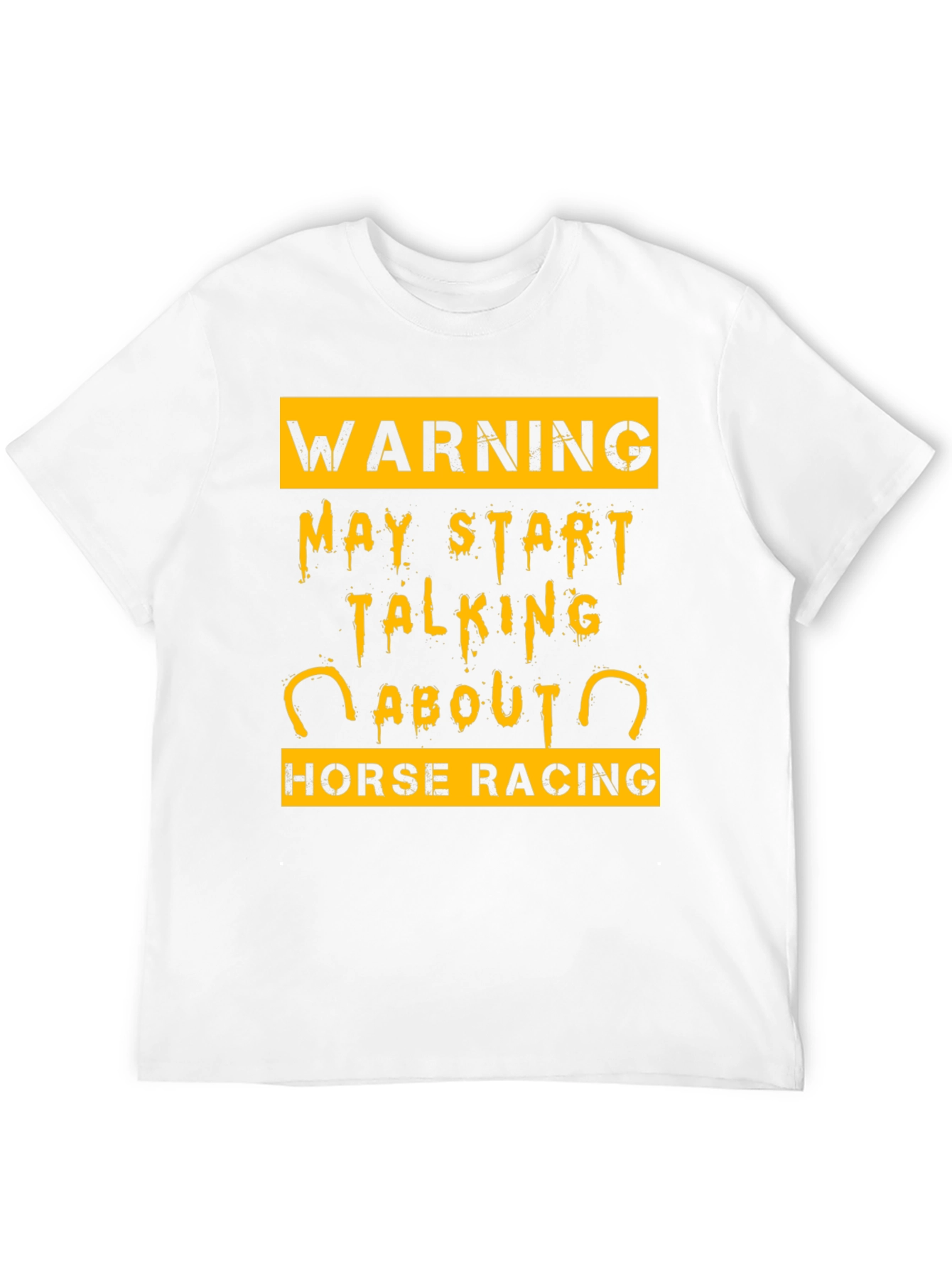Camiseta Negra Warning Horse Racing