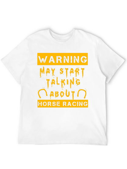 Camiseta Negra Warning Horse Racing