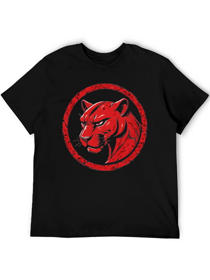 Camiseta Negra con Diseño de Pantera Roja