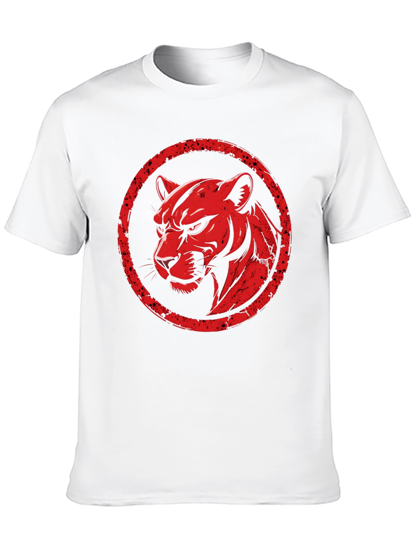 Camiseta Negra con Diseño de Pantera Roja