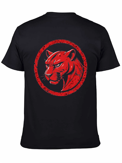 Camiseta Negra con Diseño de Pantera Roja