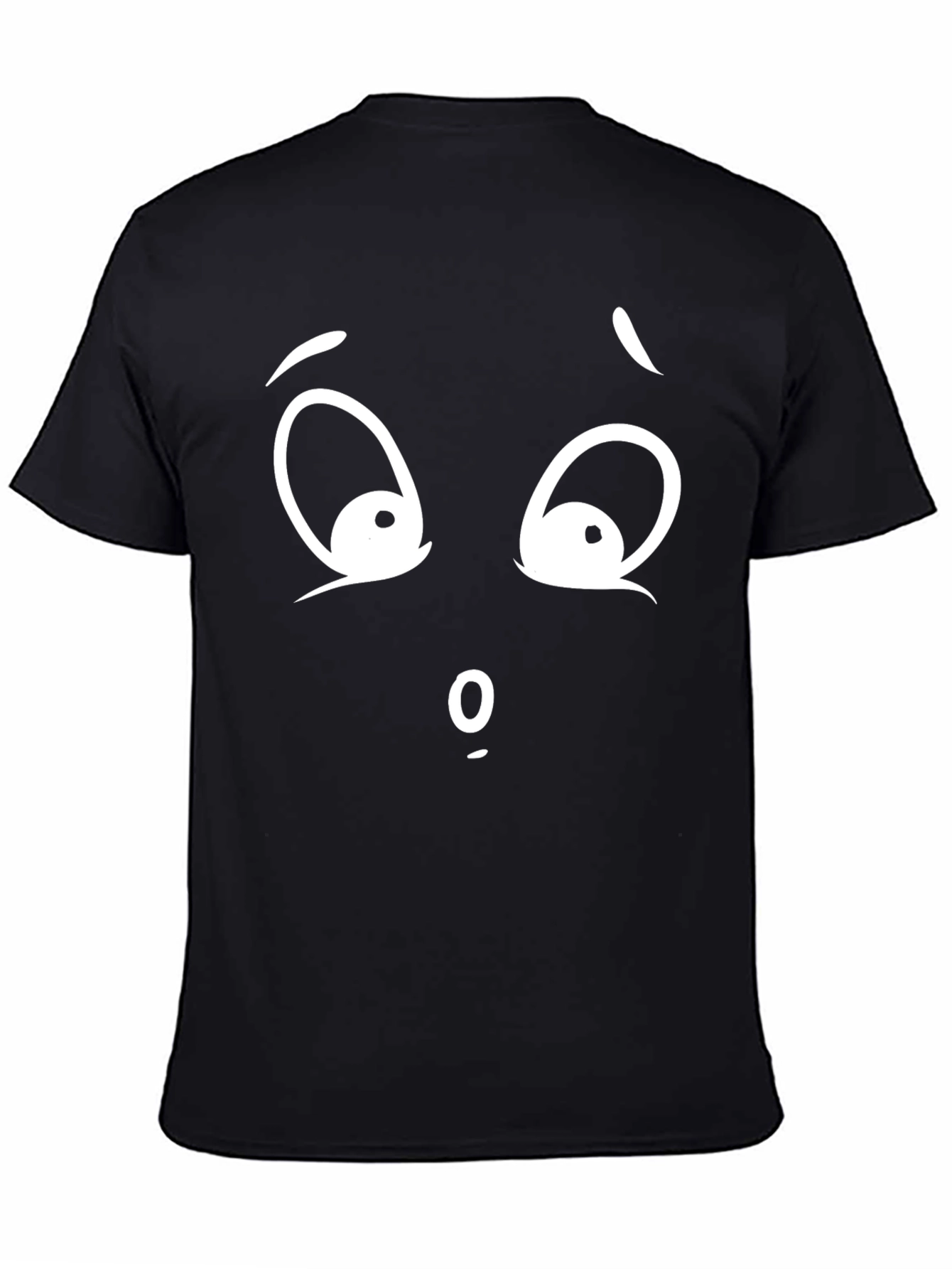 Camiseta Negra con Cara Asombrada