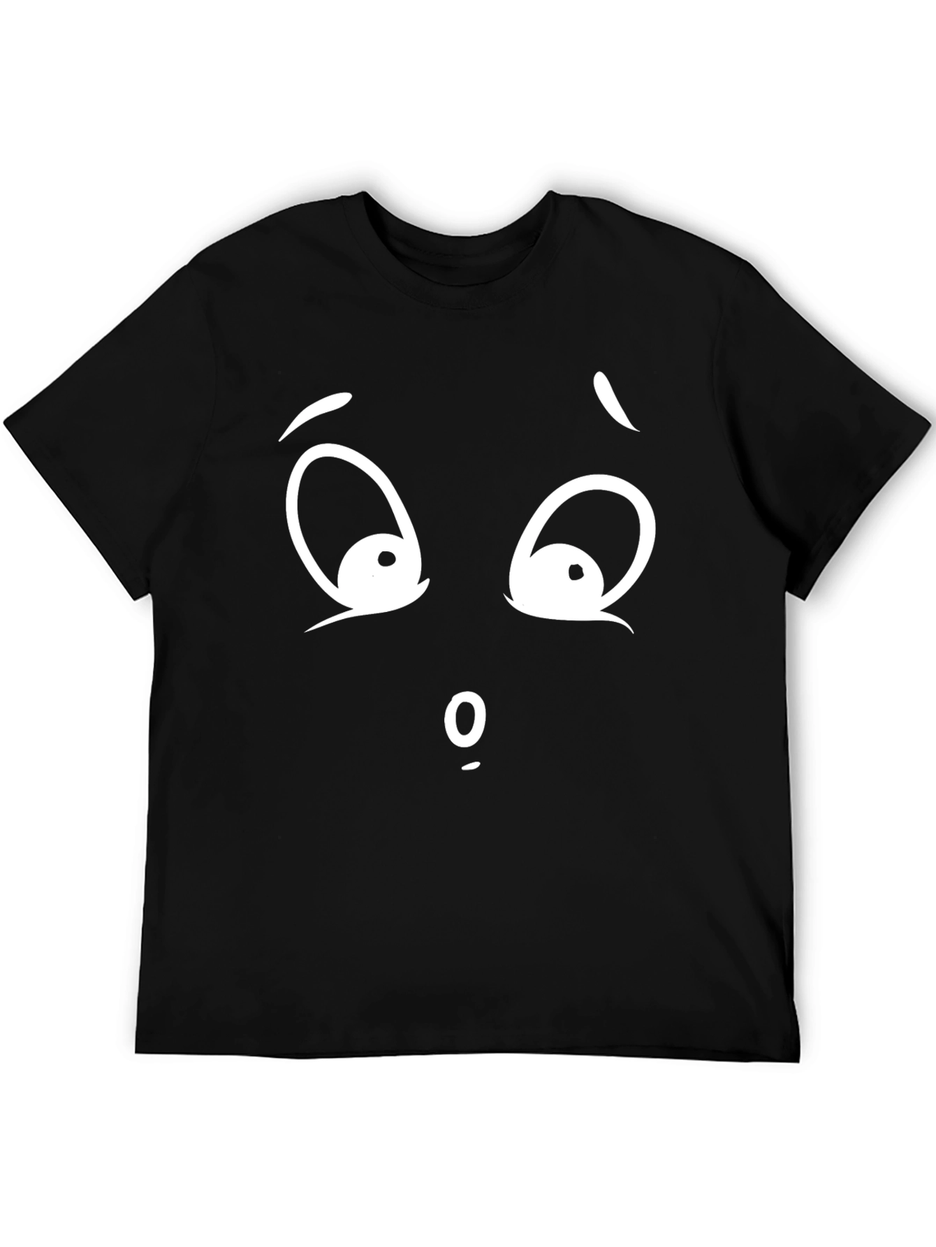 Camiseta Negra con Cara Asombrada