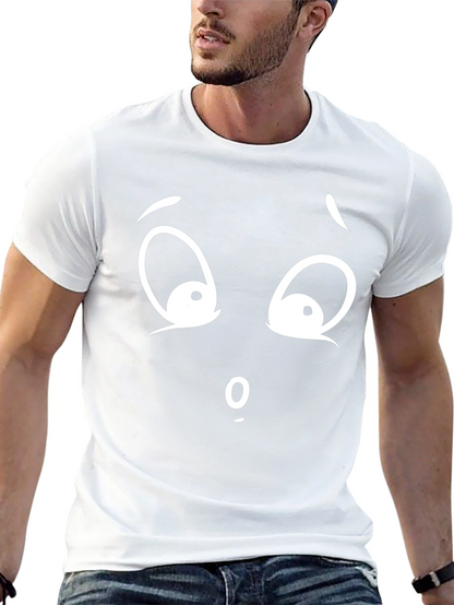 Camiseta Negra con Cara Asombrada