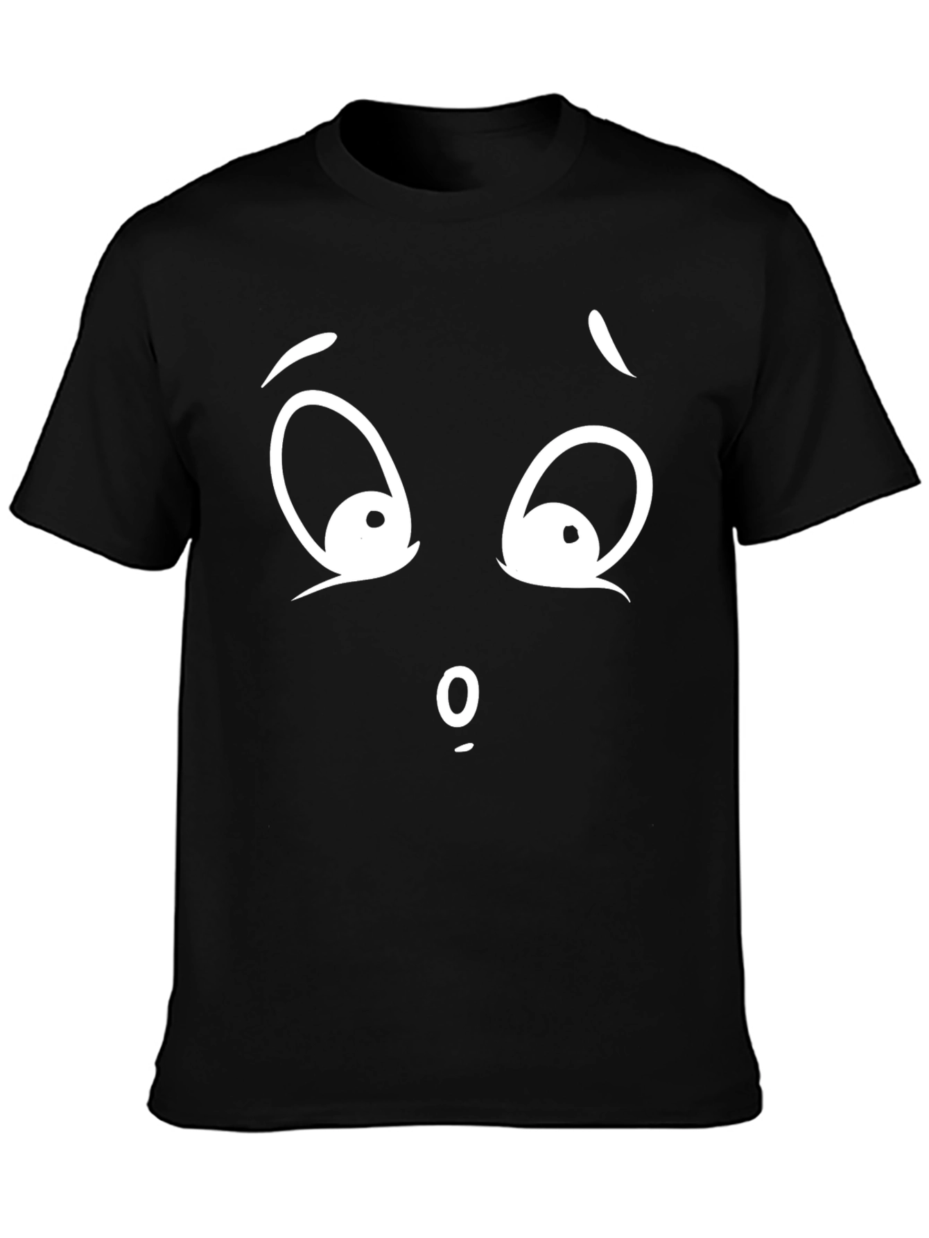 Camiseta Negra con Cara Asombrada