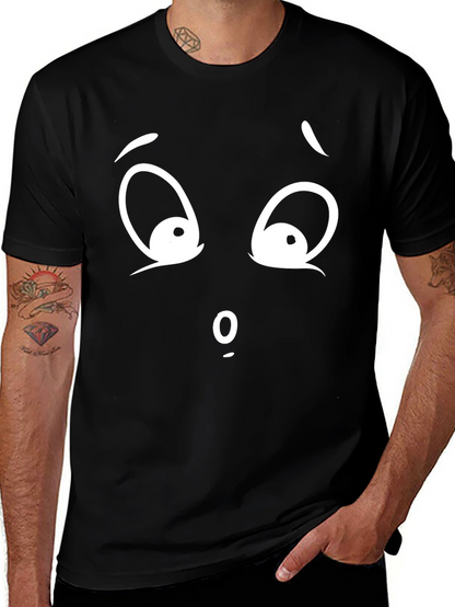 Camiseta Negra con Cara Asombrada