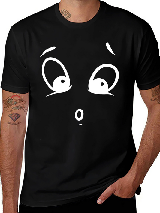 Camiseta Negra con Cara Asombrada