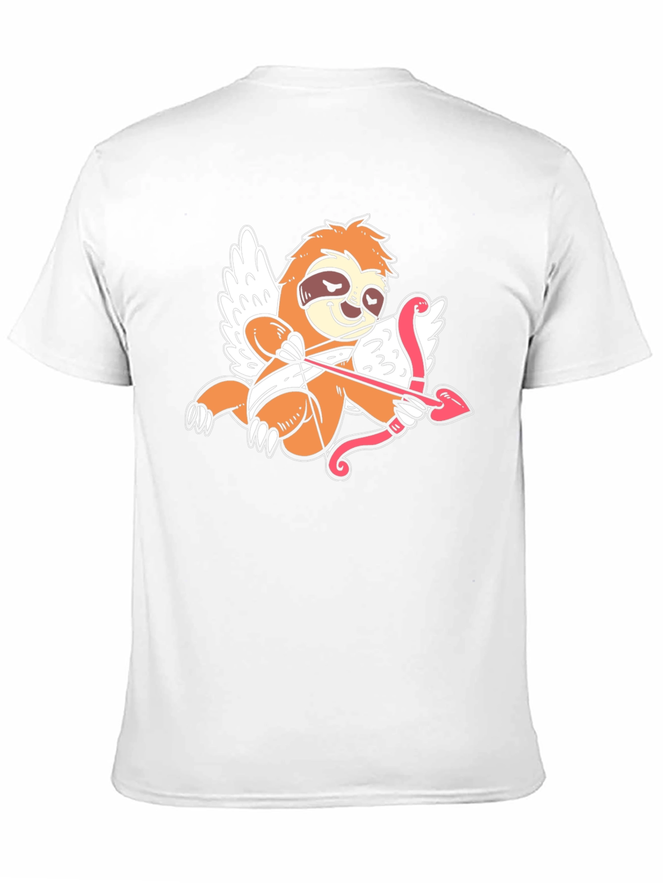 Camiseta Negra con Diseño de Cupido Perezoso