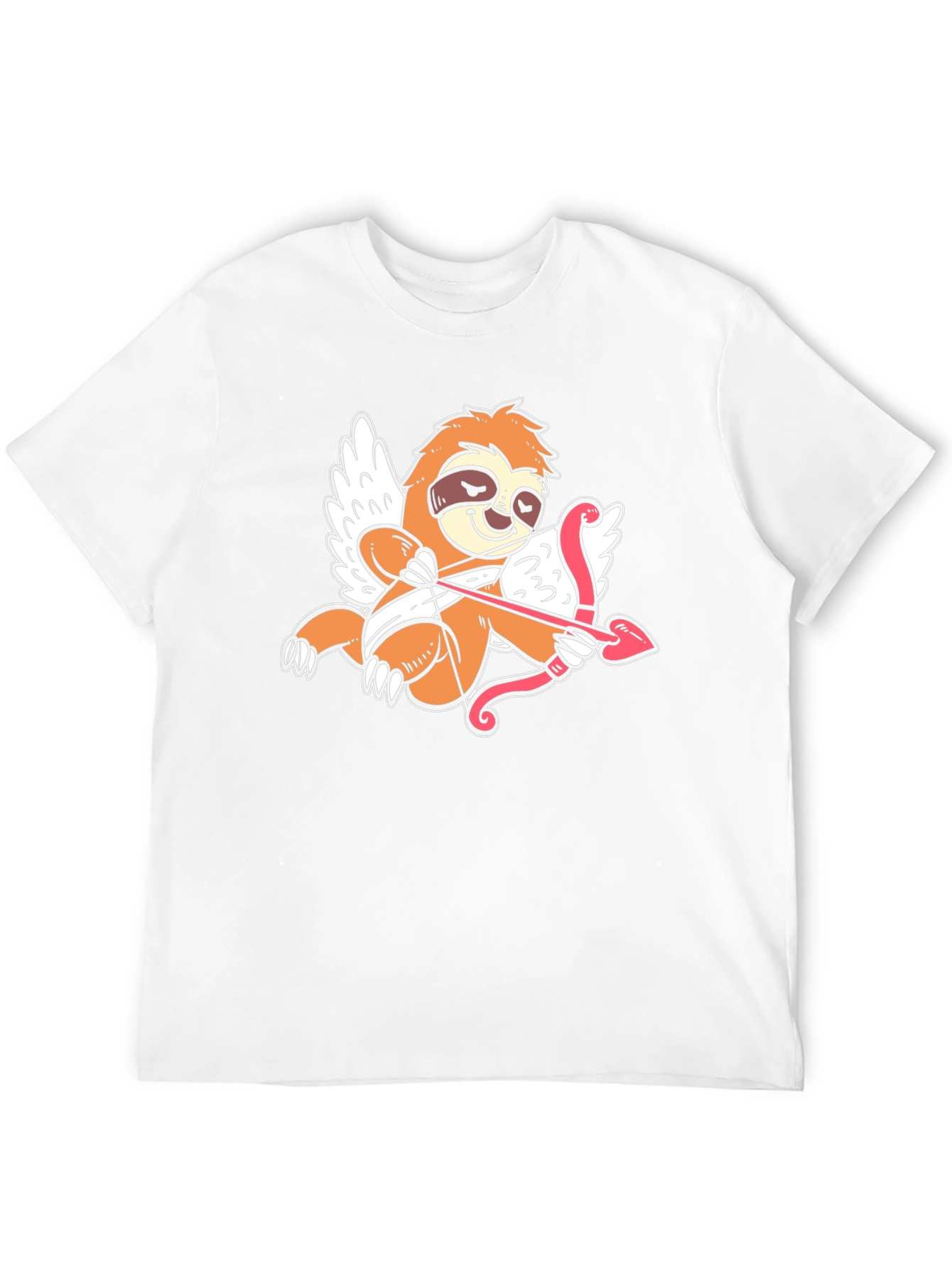 Camiseta Negra con Diseño de Cupido Perezoso