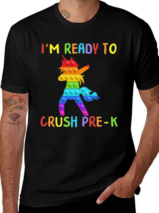 Camiseta Listo Para Pre-K Unicornio Pop It