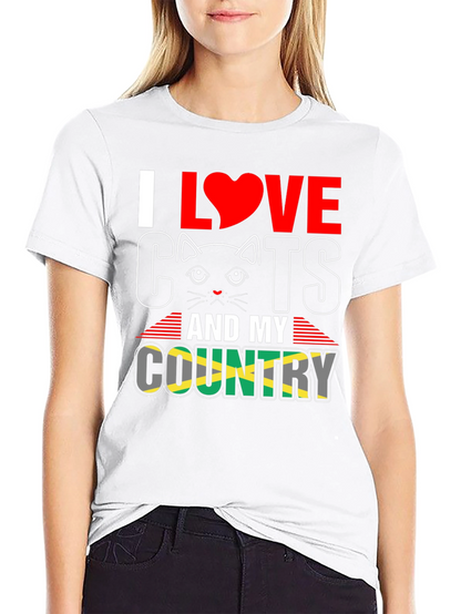 Camiseta Hombre Amo los Gatos y mi País Jamaica