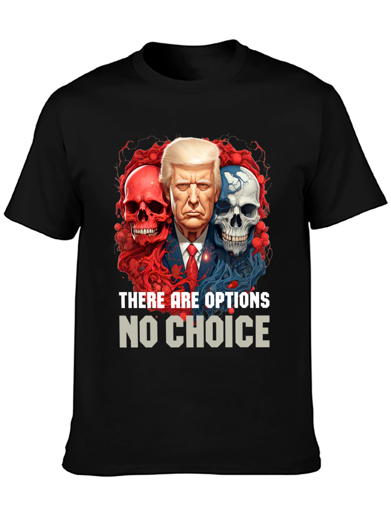 Camiseta Gráfica Política: Trump Calaveras Opciones