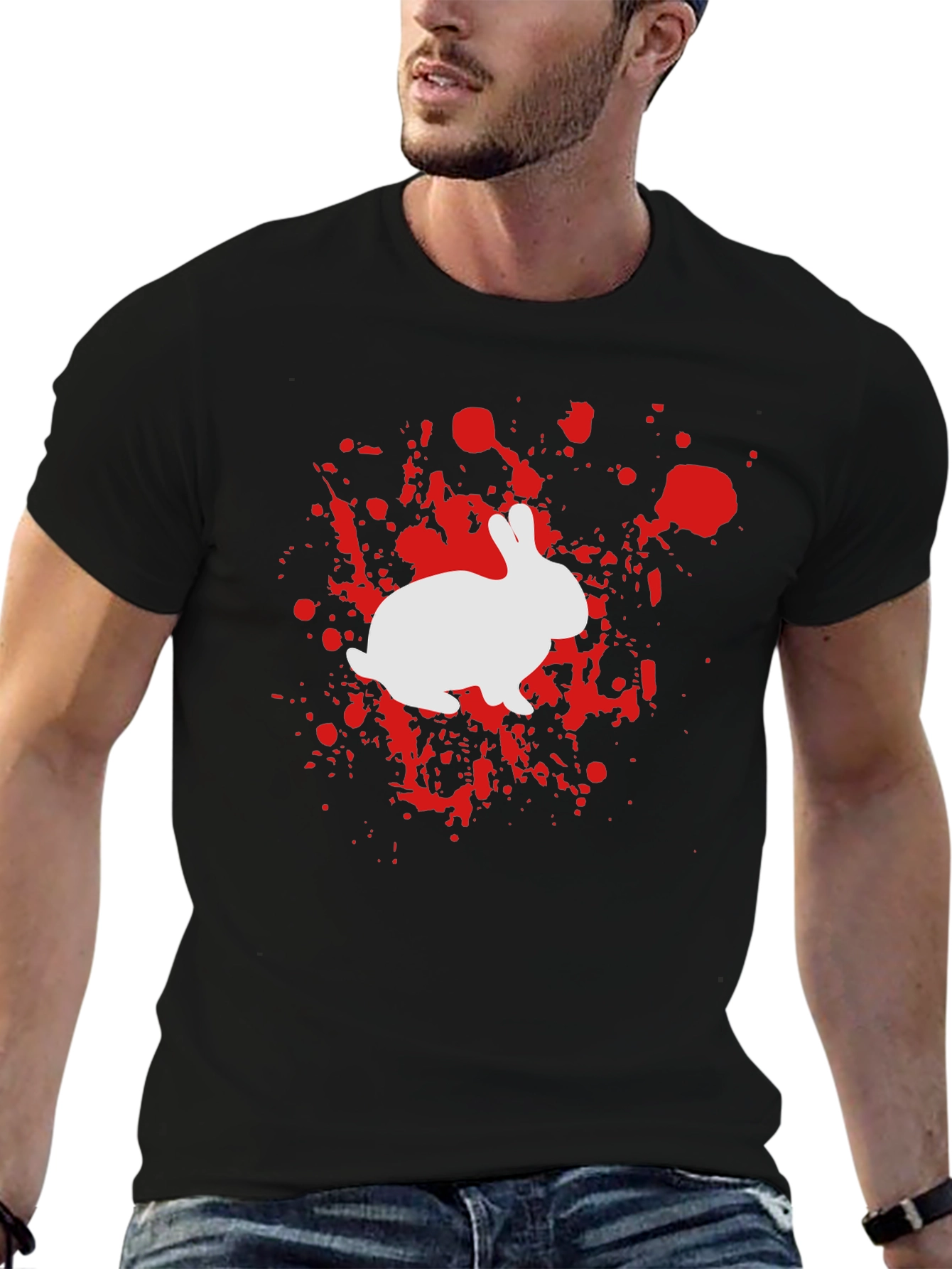 Camiseta Conejo Salpicadura - Diseño Único