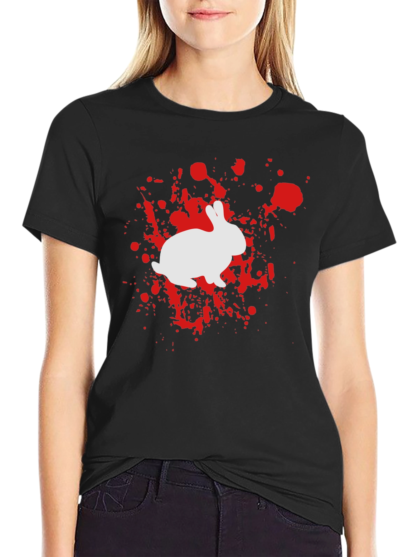 Camiseta Conejo Salpicadura - Diseño Único