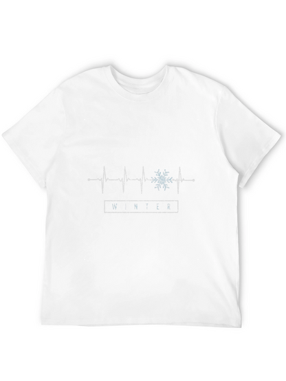 Camiseta Negra Invierno - Ritmo Cardíaco Invernal