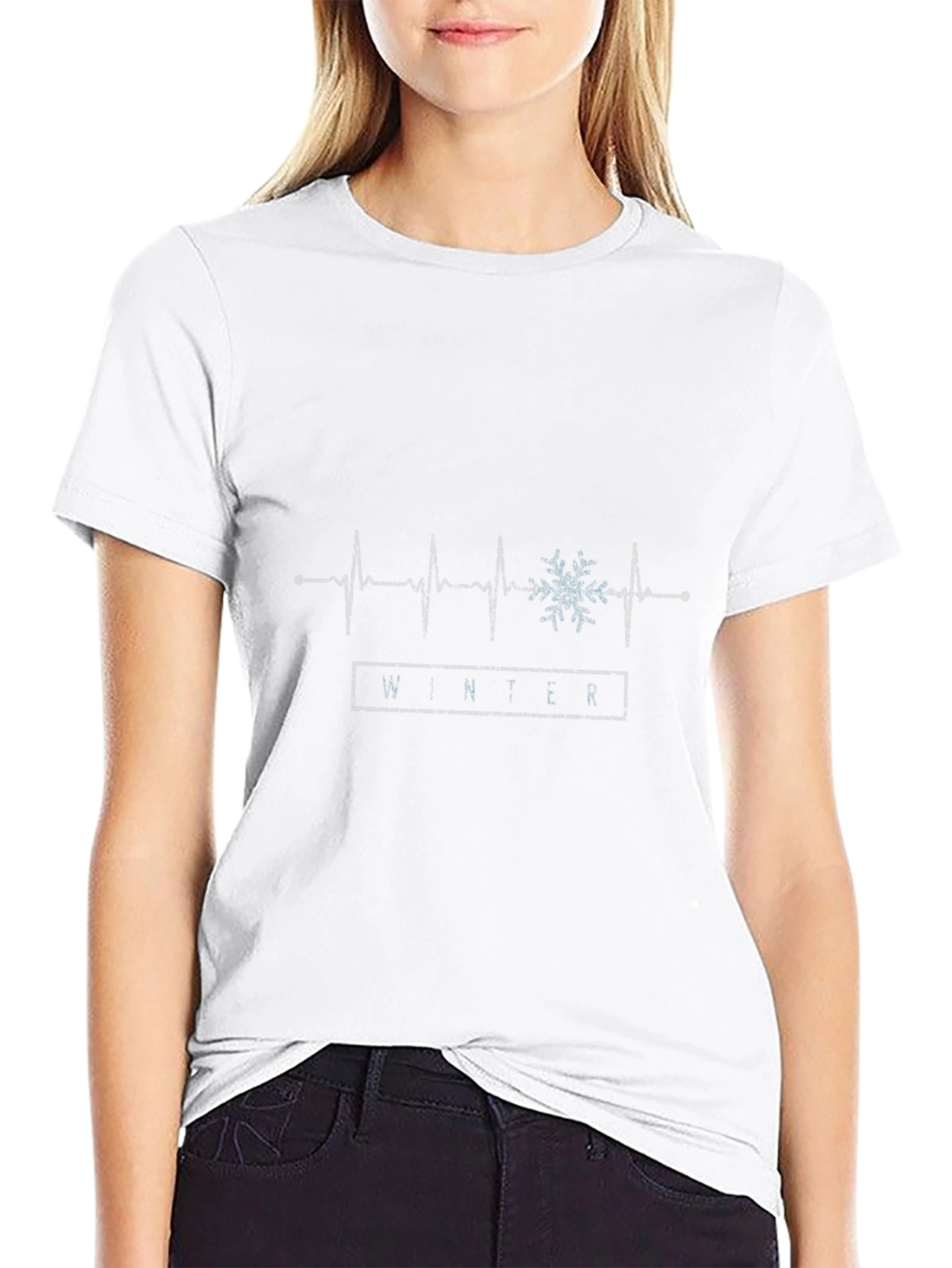 Camiseta Negra Invierno - Ritmo Cardíaco Invernal
