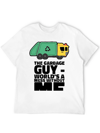 Camiseta Negra con Diseño de Camión de Basura