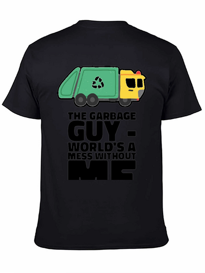 Camiseta Negra con Diseño de Camión de Basura