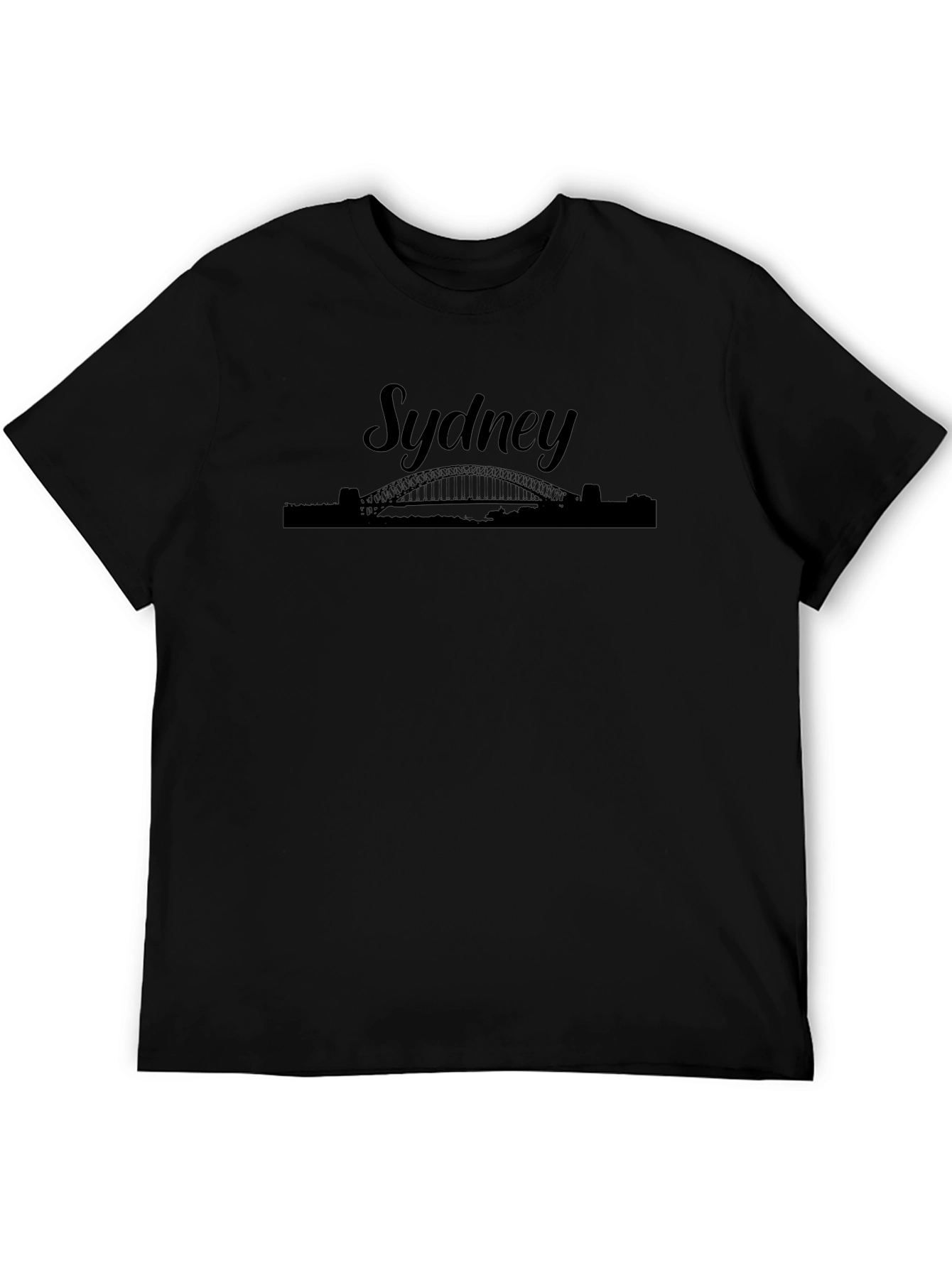 Camiseta Negra Sydney Bridge para Hombre