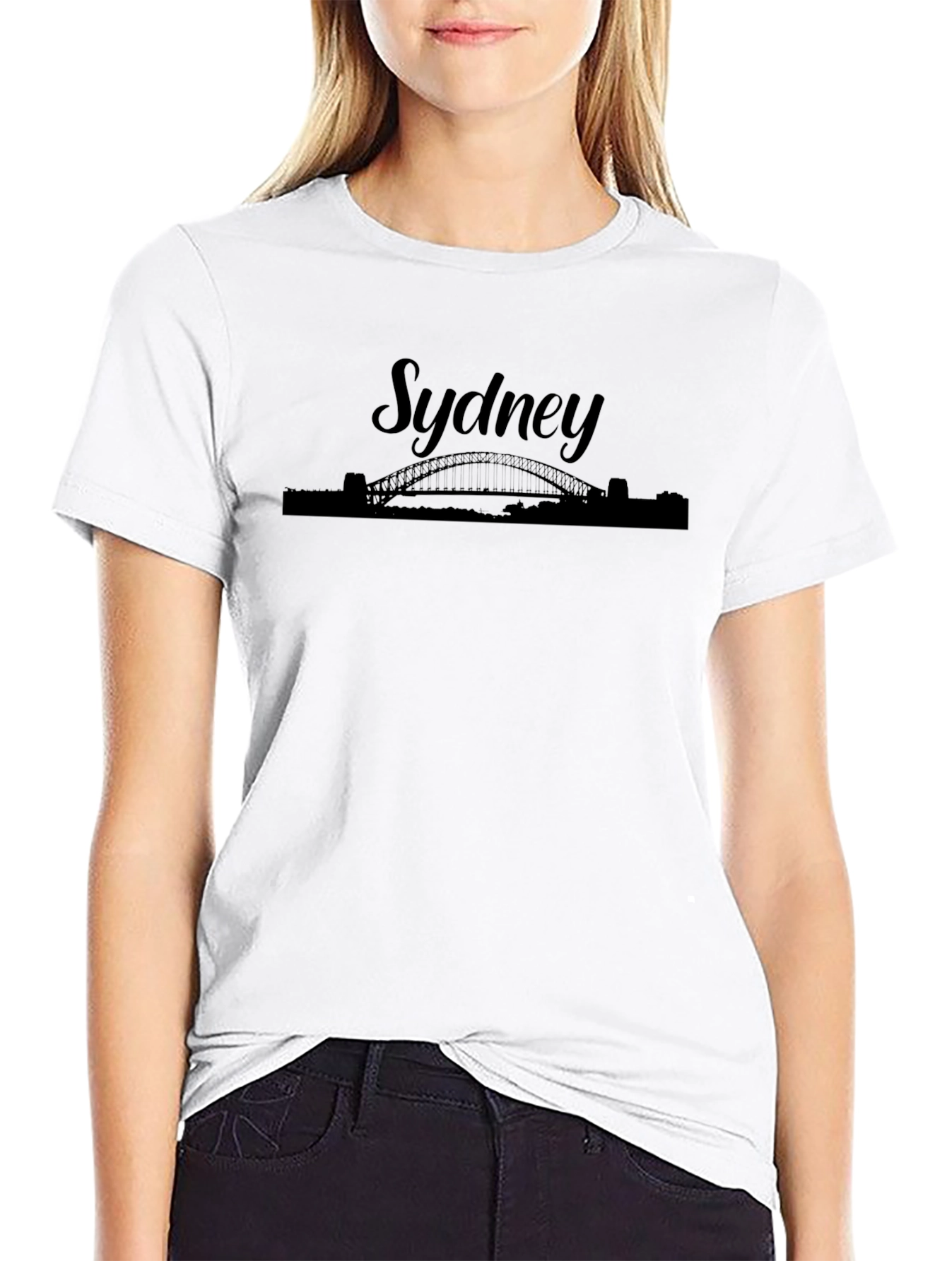 Camiseta Negra Sydney Bridge para Hombre