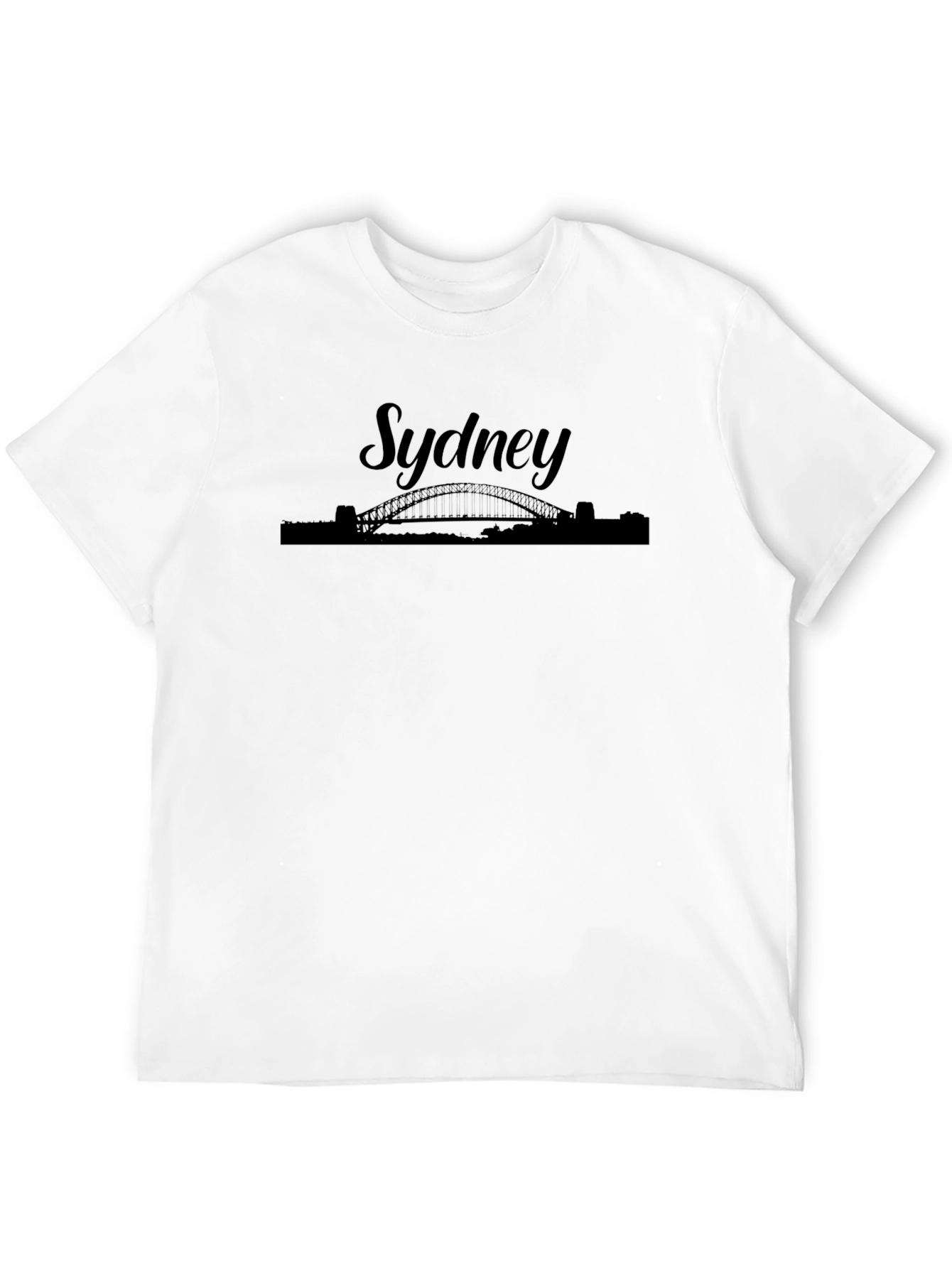 Camiseta Negra Sydney Bridge para Hombre