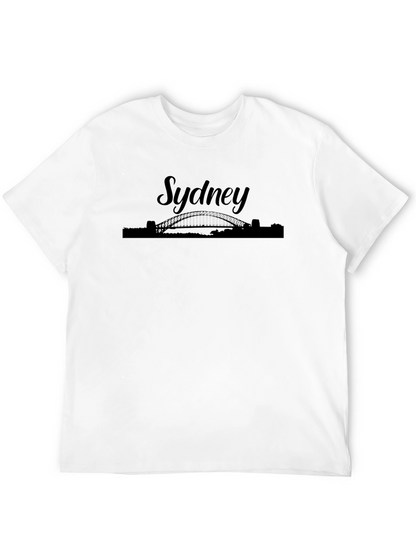 Camiseta Negra Sydney Bridge para Hombre