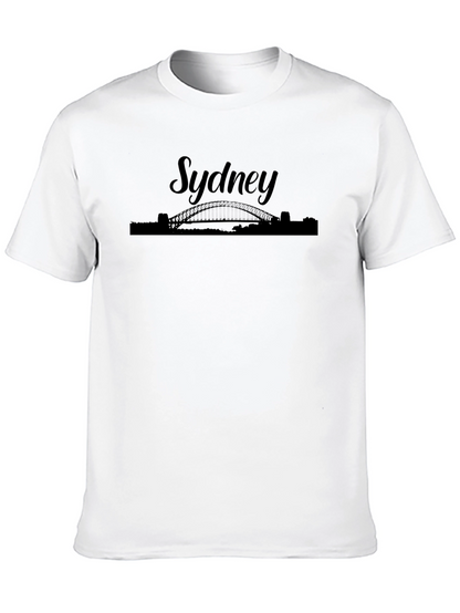 Camiseta Negra Sydney Bridge para Hombre