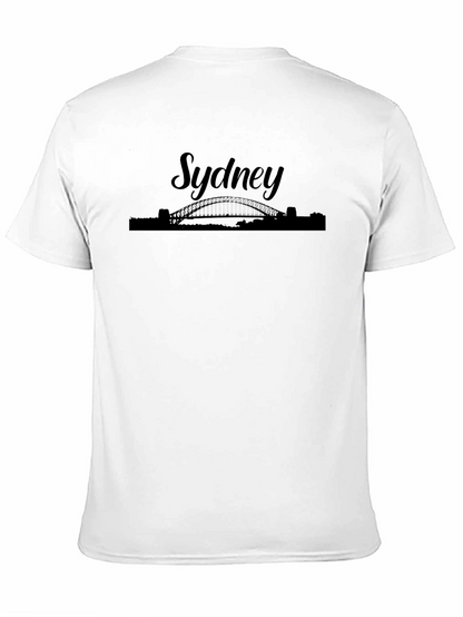 Camiseta Negra Sydney Bridge para Hombre