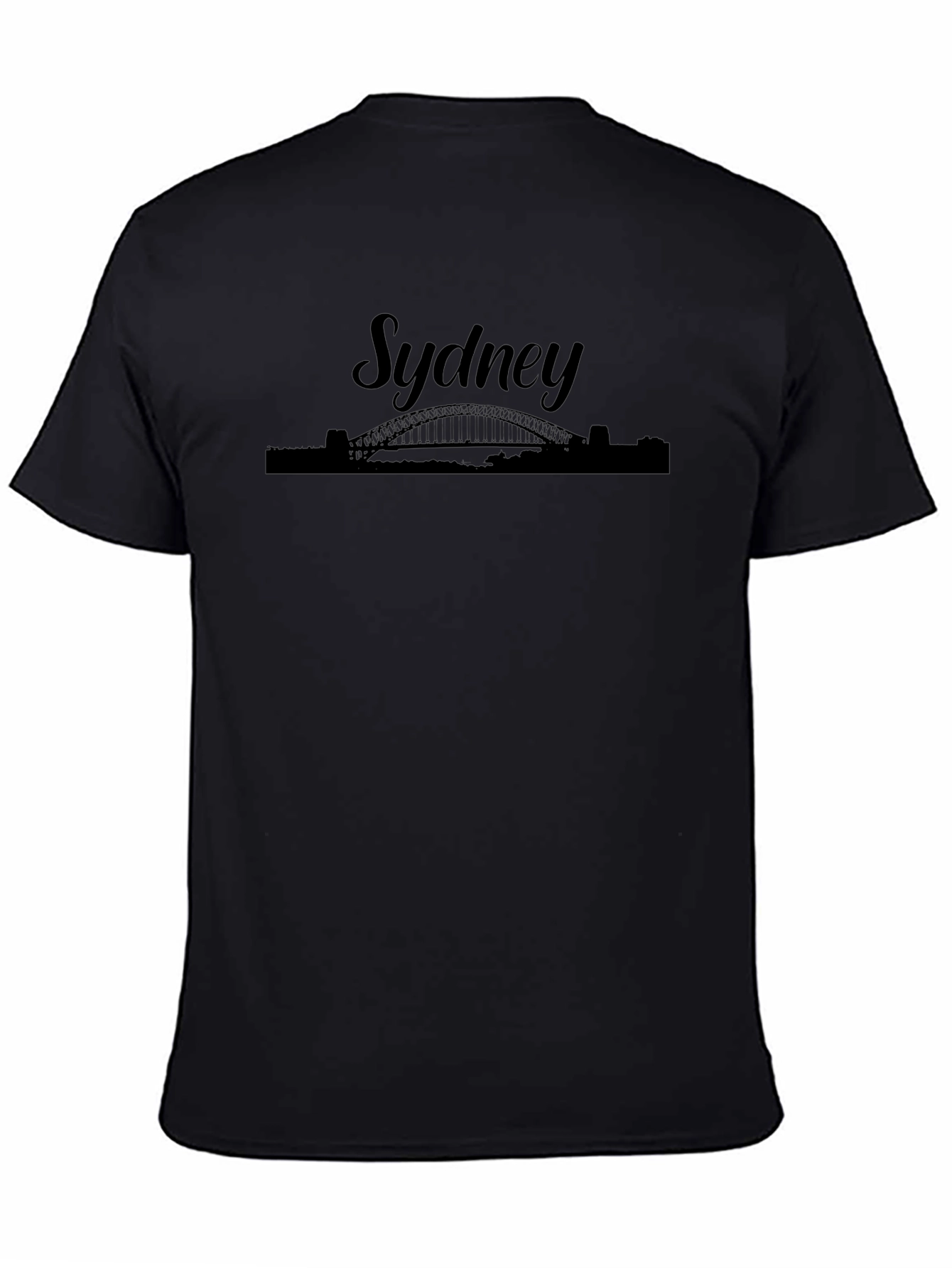 Camiseta Negra Sydney Bridge para Hombre