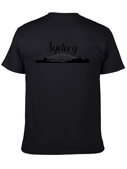 Camiseta Negra Sydney Bridge para Hombre