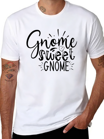 Camiseta Negra con Diseño Gnome Sweet Gnome