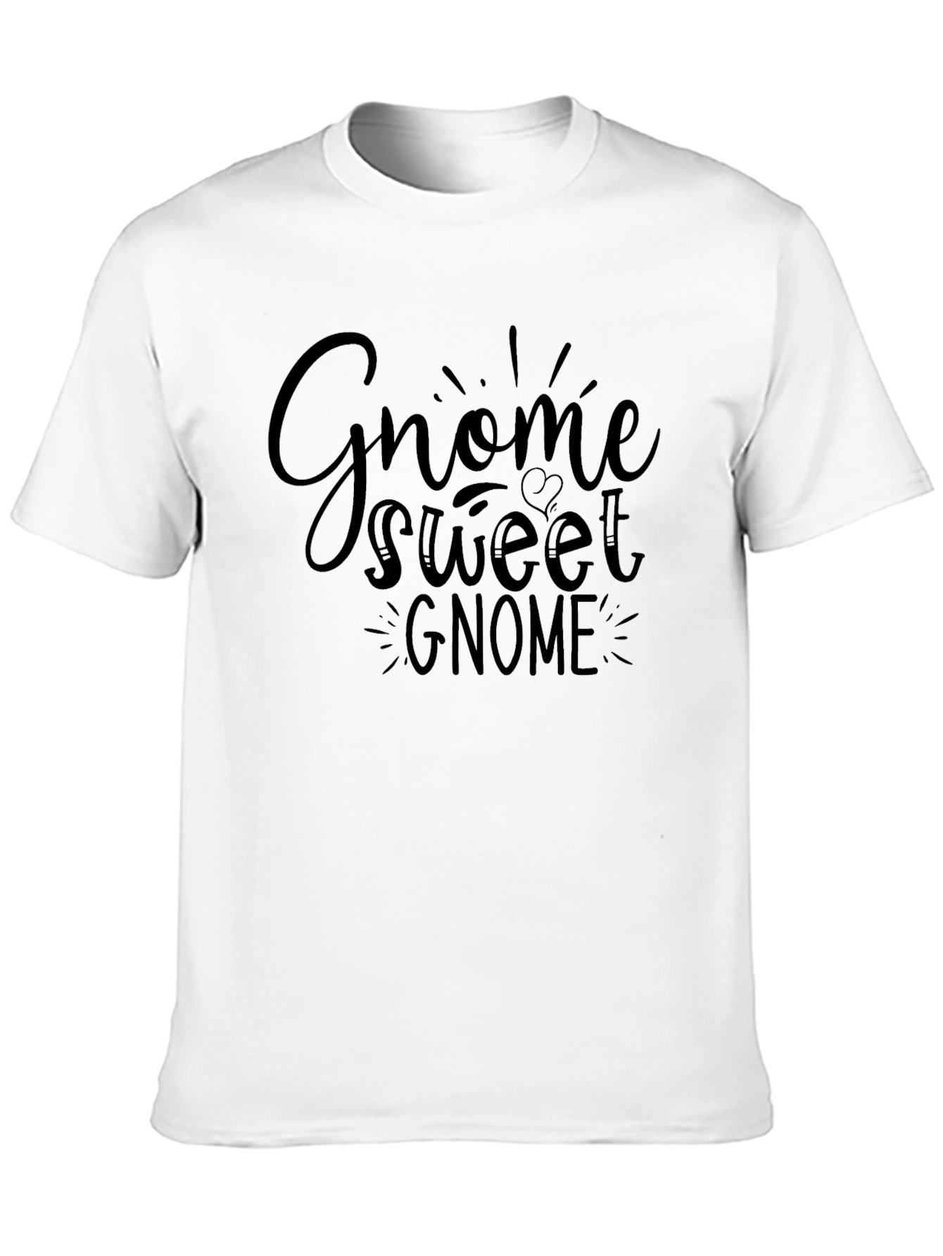 Camiseta Negra con Diseño Gnome Sweet Gnome