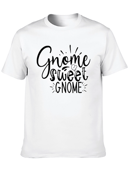 Camiseta Negra con Diseño Gnome Sweet Gnome