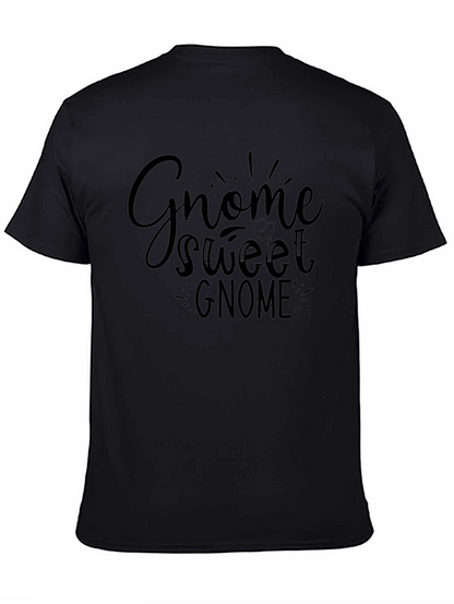 Camiseta Negra con Diseño Gnome Sweet Gnome