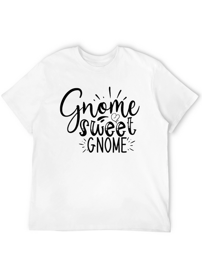 Camiseta Negra con Diseño Gnome Sweet Gnome