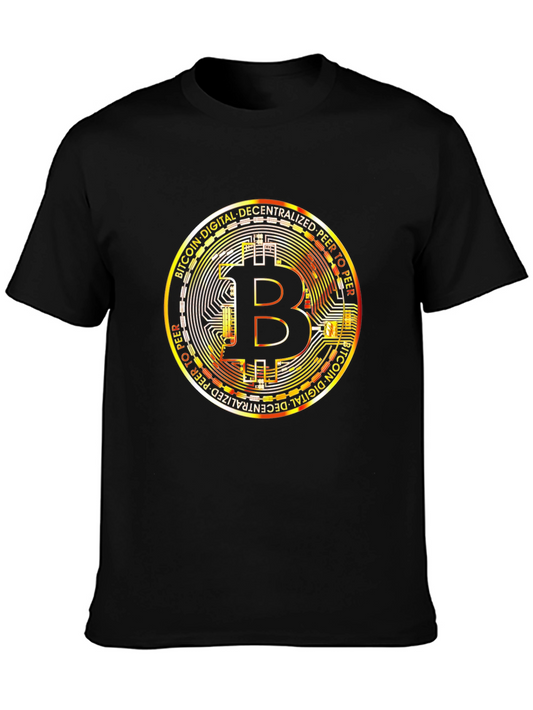 Camiseta Bitcoin Hombre - Diseño Digital Descentralizado