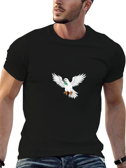 Camiseta Negra con Paloma de la Paz