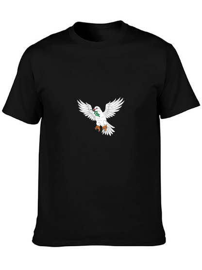 Camiseta Negra con Paloma de la Paz