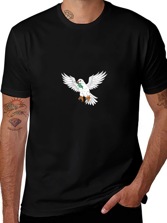 Camiseta Negra con Paloma de la Paz