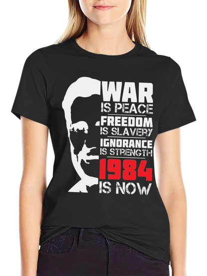 Camiseta Negra 1984 Orwell: Guerra es Paz