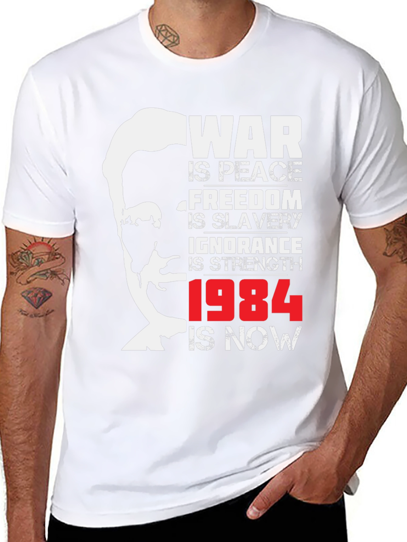 Camiseta Negra 1984 Orwell: Guerra es Paz