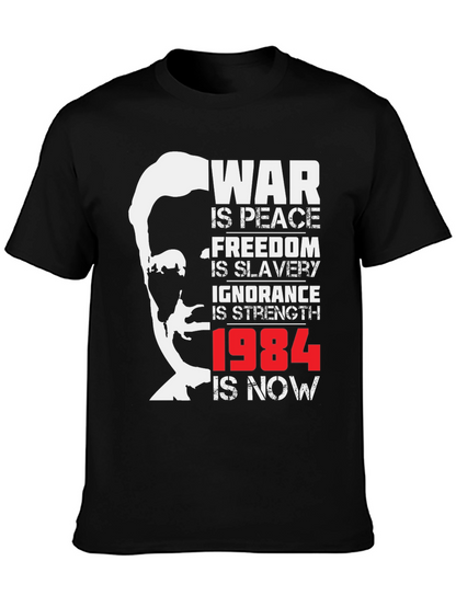 Camiseta Negra 1984 Orwell: Guerra es Paz